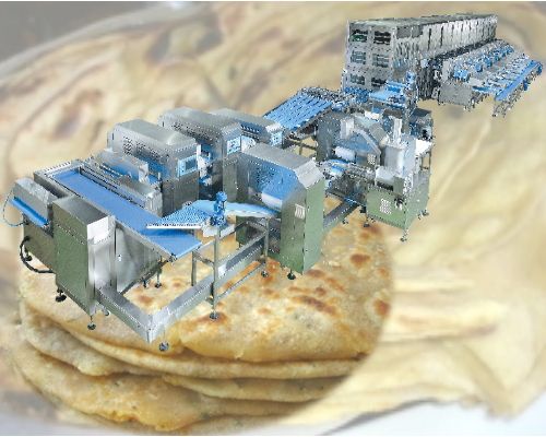 Garis Produksi Otomatis Paratha Lapisan Multi Pastry
